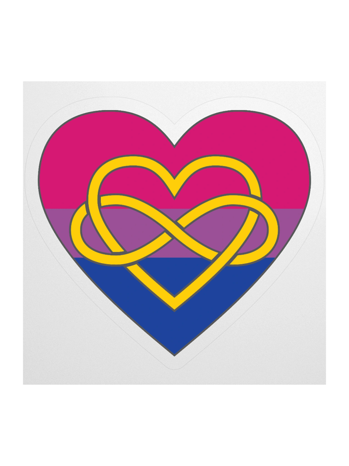 Bisexual Pride Flag Polyamory Infinity Heart Sticker product image (2)