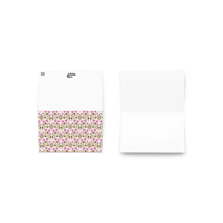 Harmony of Mums - Pink and Green - Greeting Card - Empty Inside product image (2)