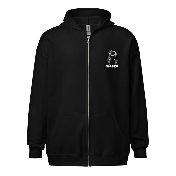 Wacky Logo Zip Up Hoodie (White Ink) product image (1)