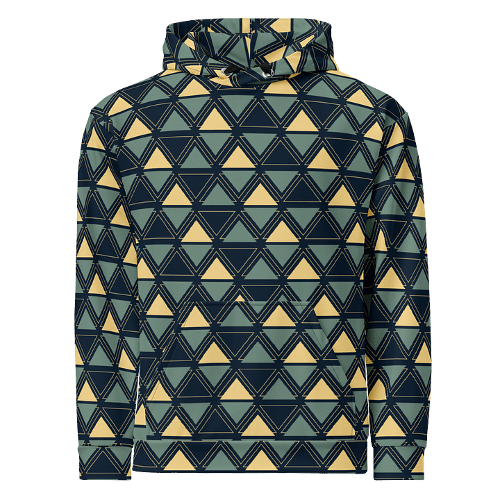 Triangulated Night Geometric Allover Print Hoodie for Men & Women product image (1)