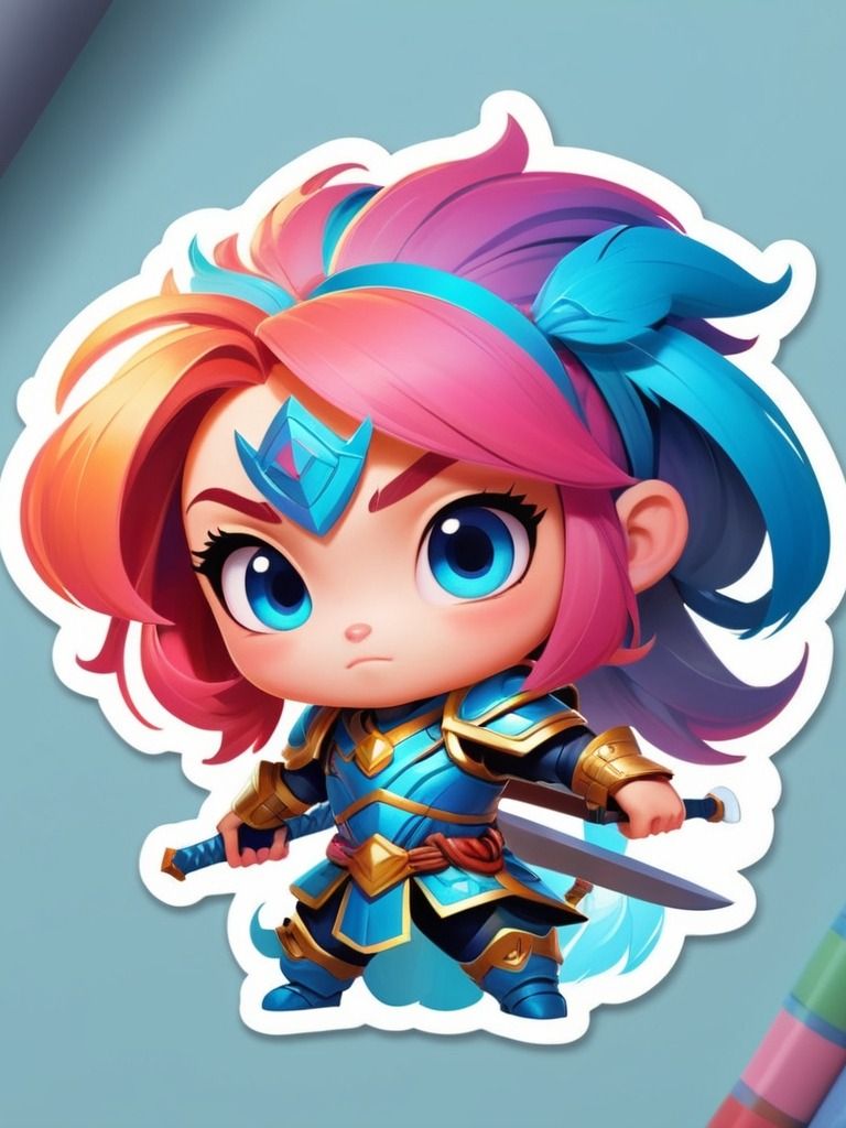 Chibi Warrior Set B - Pin Button Collection product image (4)
