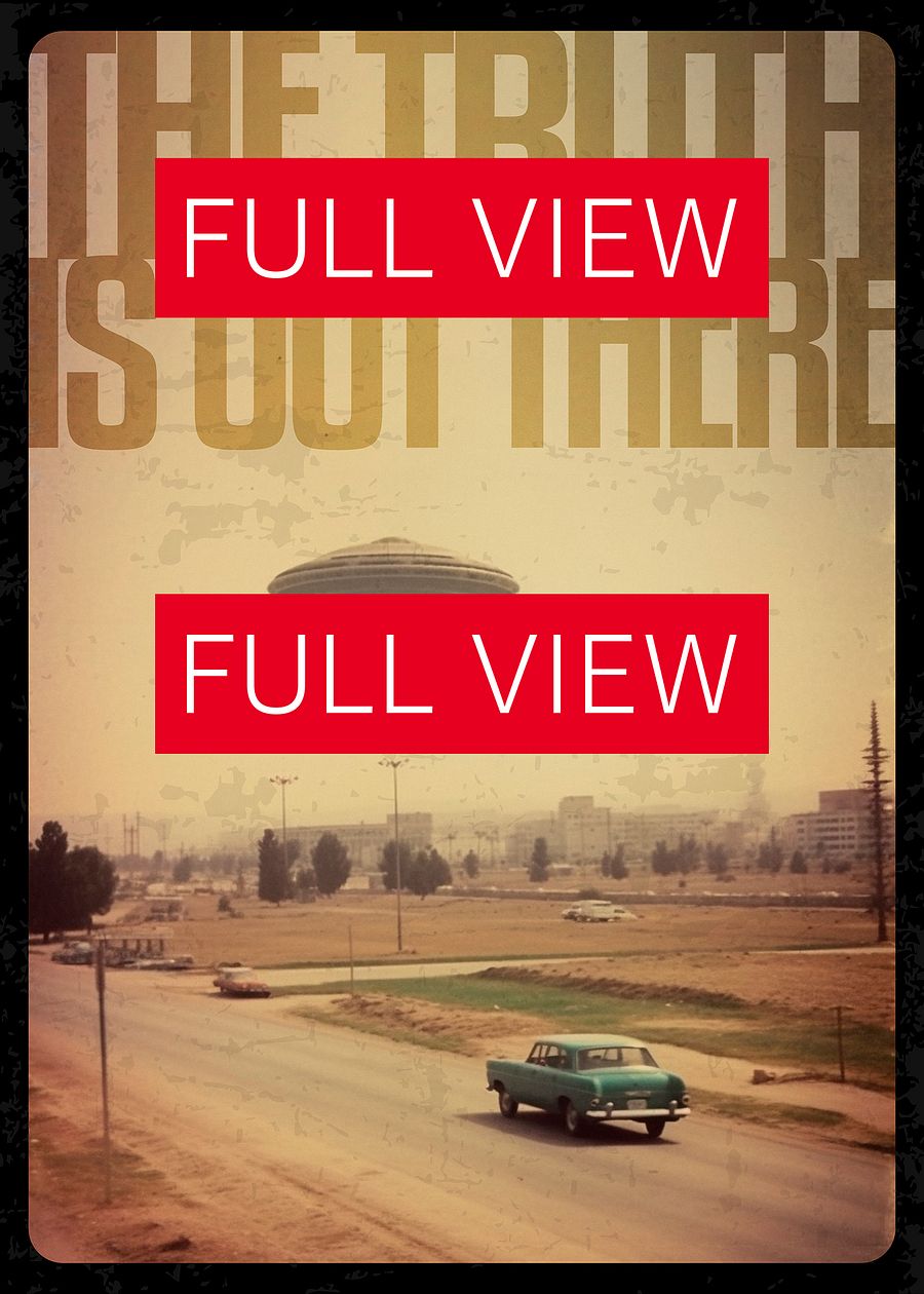 The Truth is Out There / The X-Files retro 60s poster — sci-fi poster, movie poster, space art print product image (4)