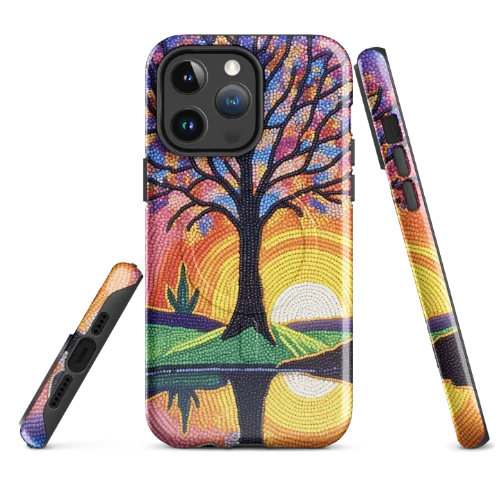 Sunset Tree Reflections Mosaic iPhone® Case product image (4)