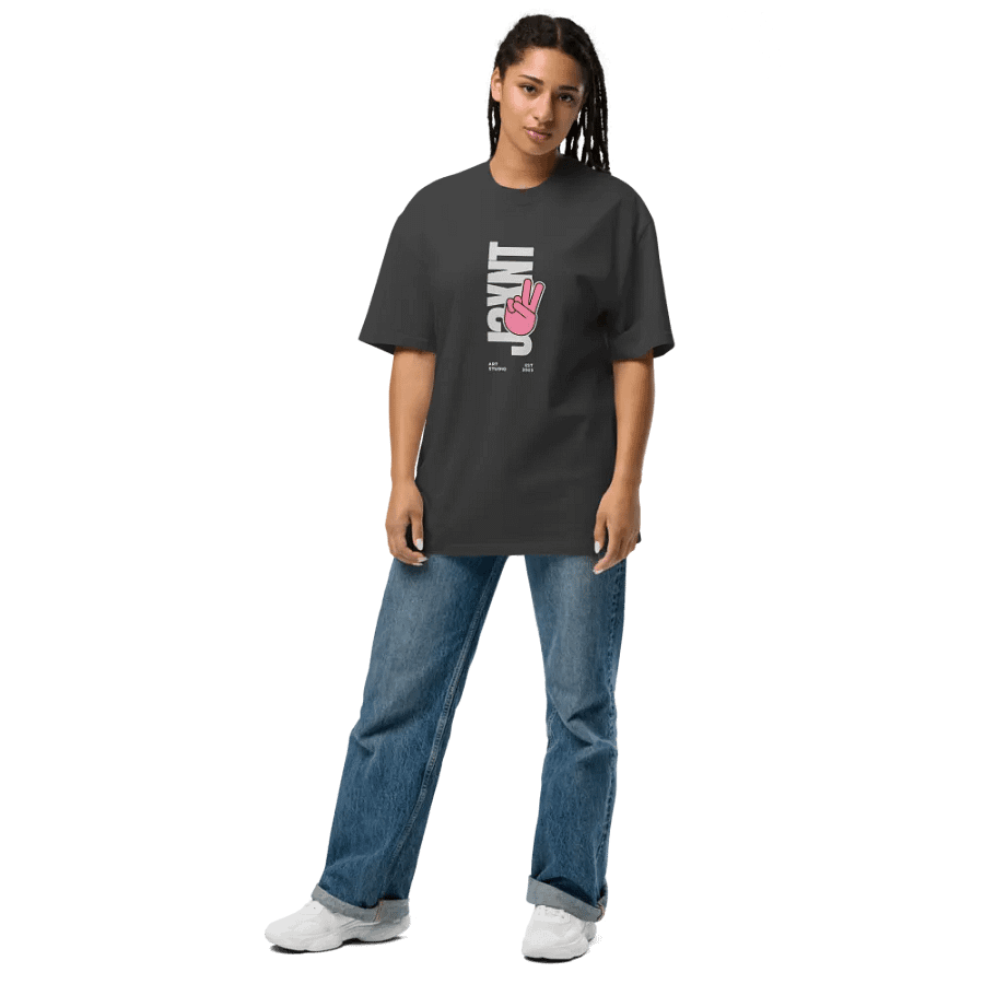 Peace Sign Graphic Oversized Tee product image (7)