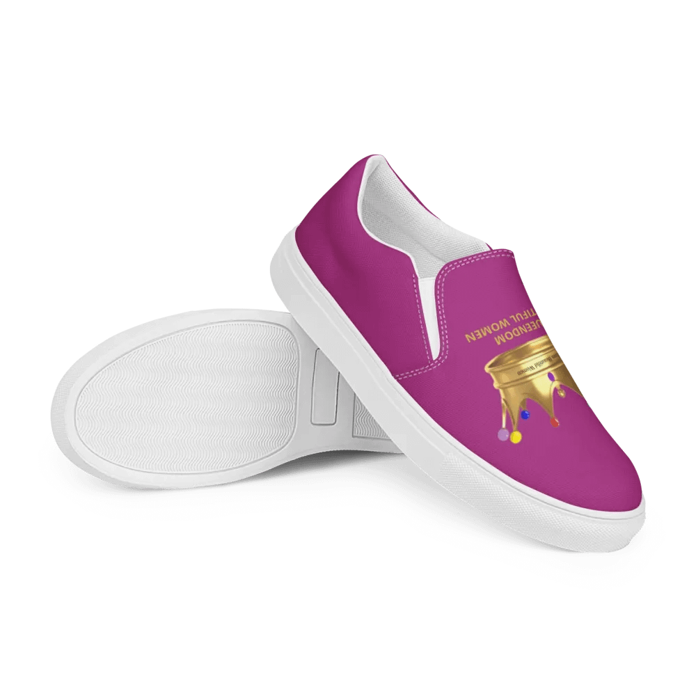 Queendom Beautiful Women Crown Canvas Shoes /Fuchsia (TM) product image (6)