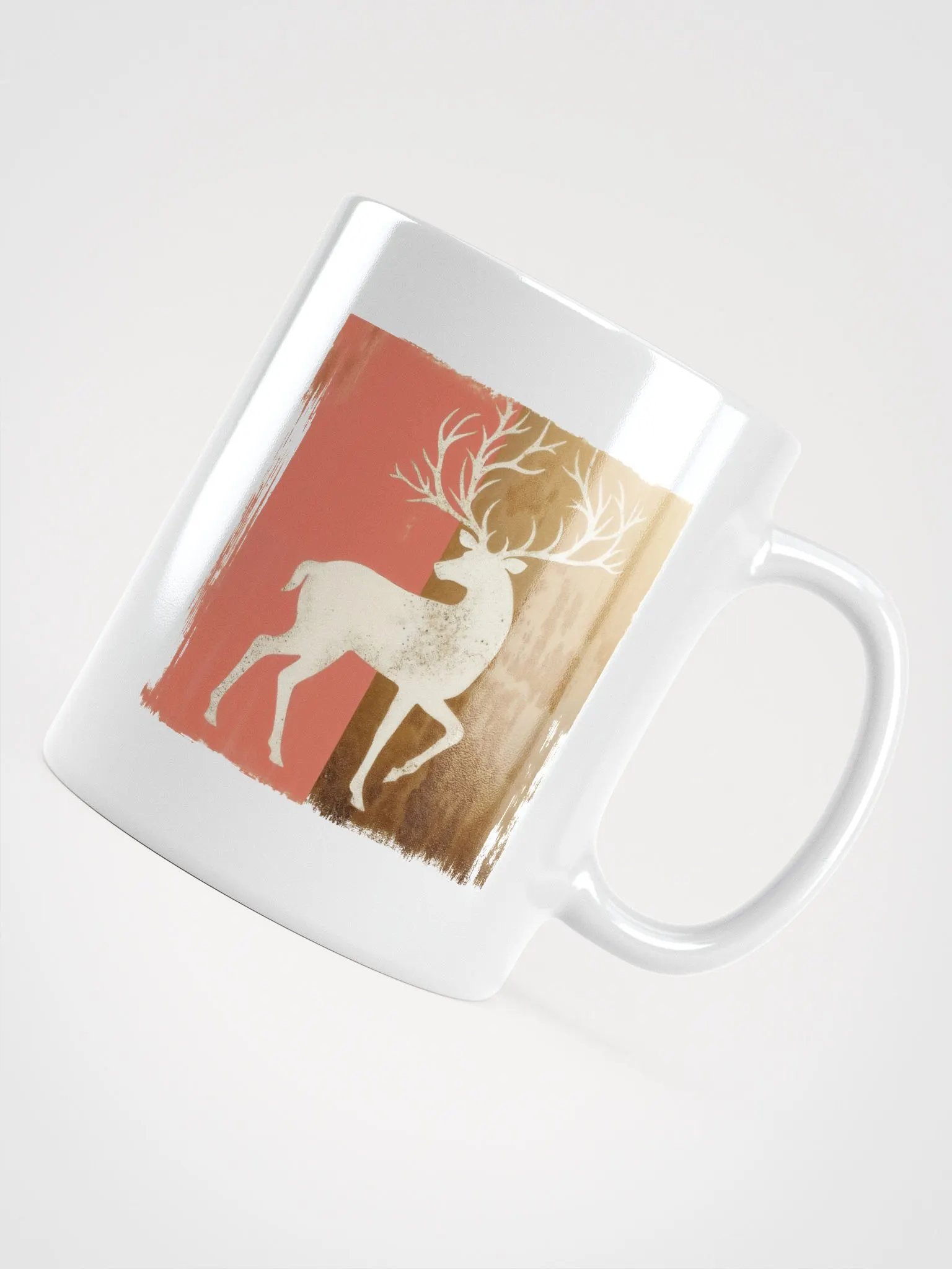 Holiday reindeer charm -white mug product image (8)