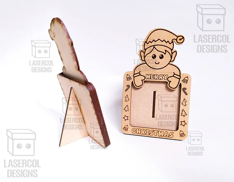 Christmas Ornaments Photo Frame Set 1 - Laser Cut Files product image (9)