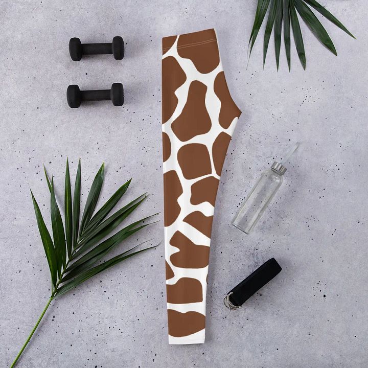 Dark Giraffe Print Leggings – Bold, Sleek & Ultra-Stylish for Any Occasion product image (2)