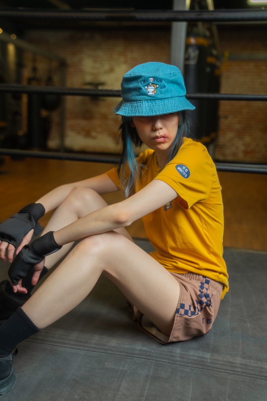 Life is Pain Denim Bucket Hat product image (24)