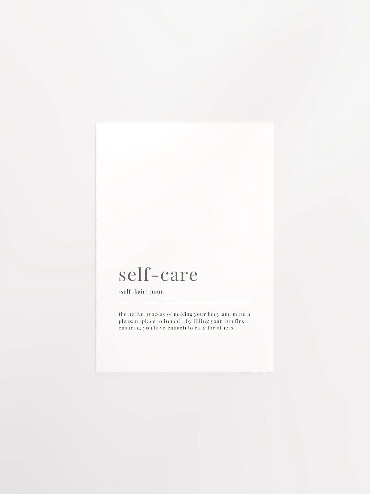 Self-Care Definition Poster Print product image (7)