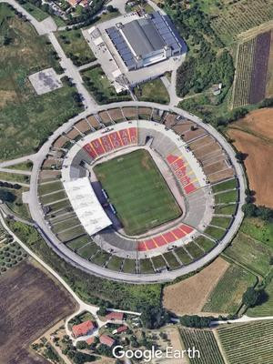 This Stadium is Built Below Ground Level #ancona #seriea #seriec #marcheitalia #italianfootball #seried