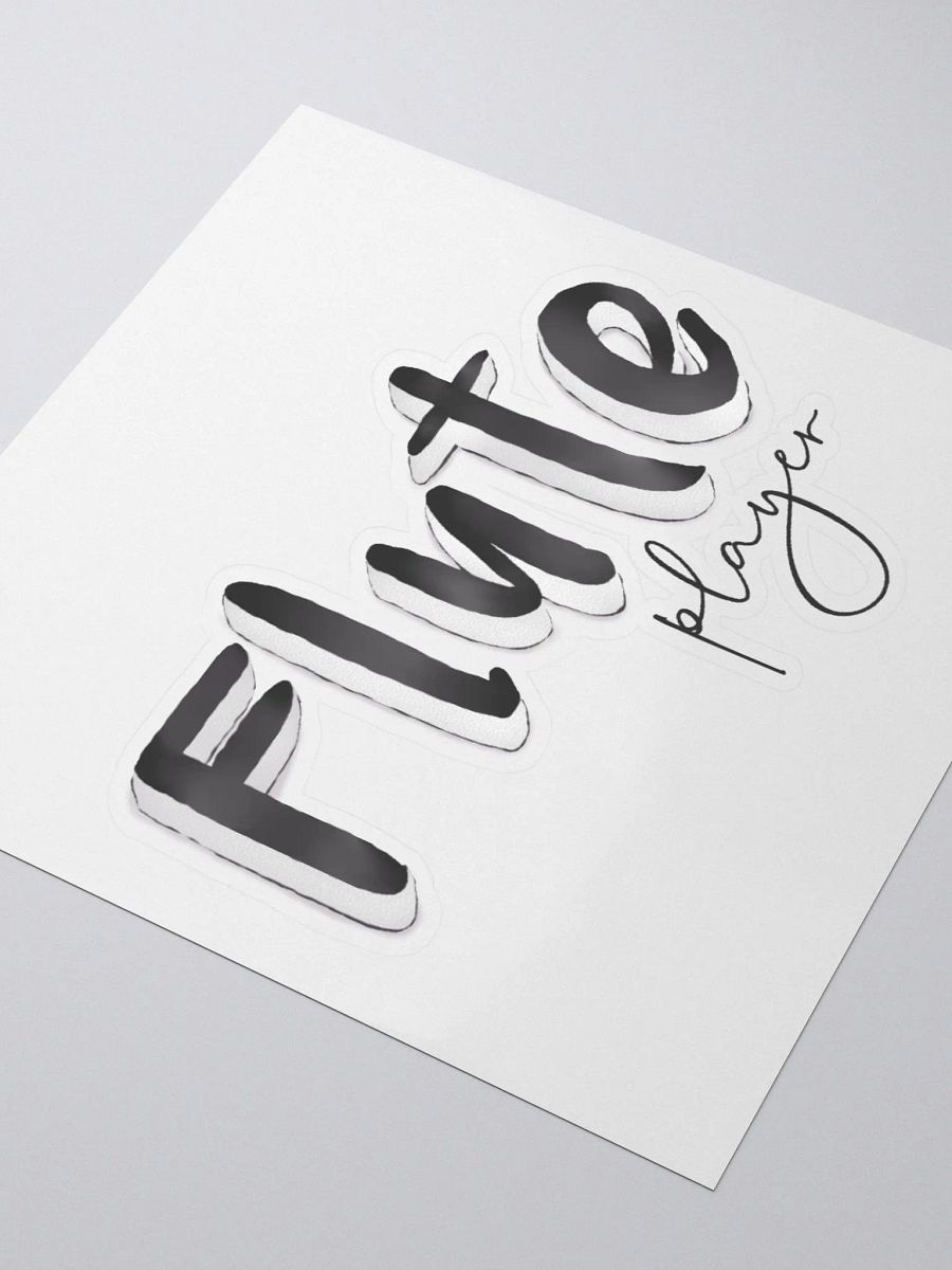 3D Flute Player Typography Sticker product image (3)