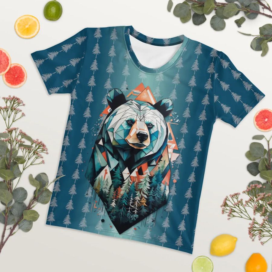 Bear Outdoors All Over Print T-shirt product image (7)