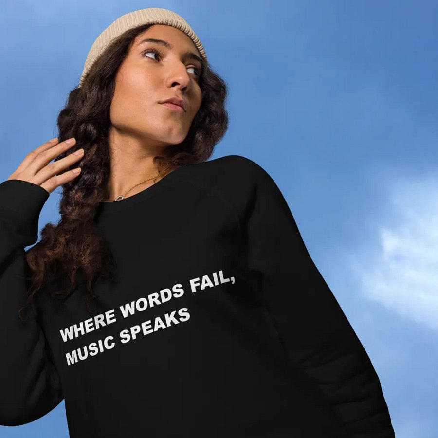 MUSIC SPEAKS SWEATSHIRT in black product image (12)