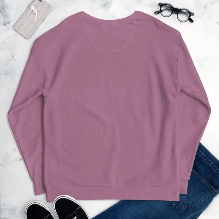 Plain Medium Dark Lilac Purple Soft Summer Unisex Recycled Polyester Heavyweight Premium Sweatshirt by Treasure Pie product image (2)
