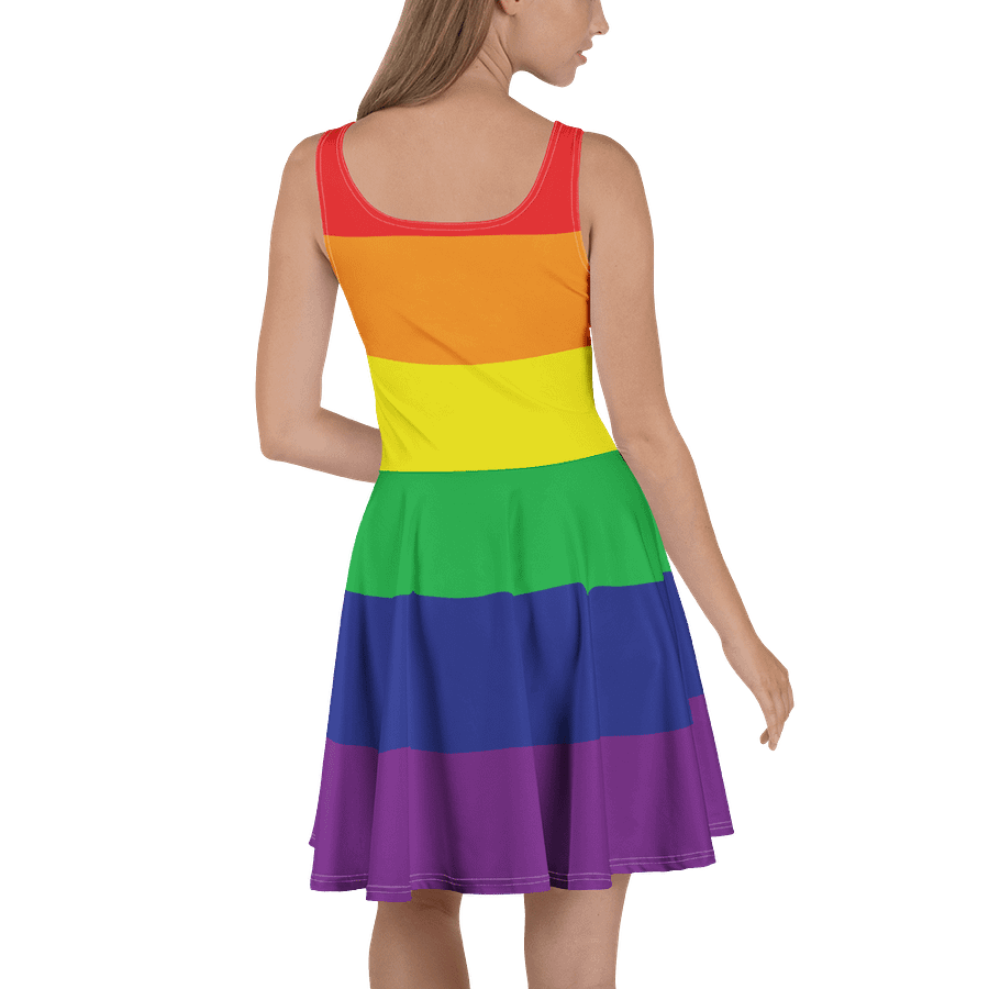 Rainbow Pride Flag Skater Dress product image (4)