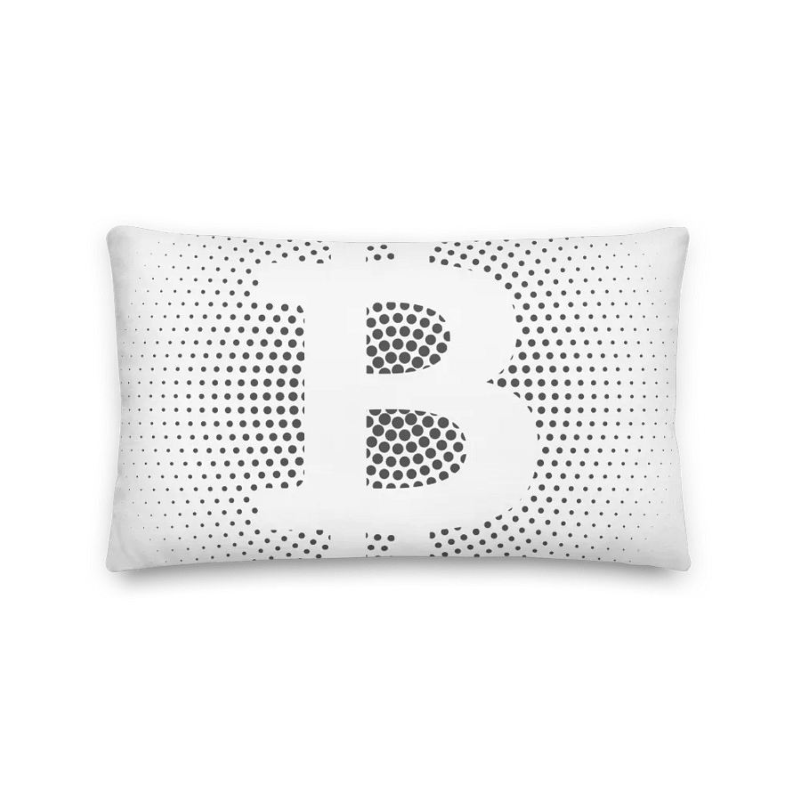 Glitchy Bitcoin Symbol Premium Pillow product image (2)
