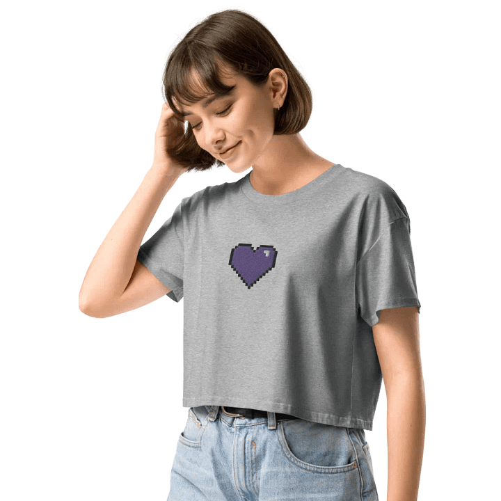 HollyRex Pixel Heart Women's Crop Top product image (2)