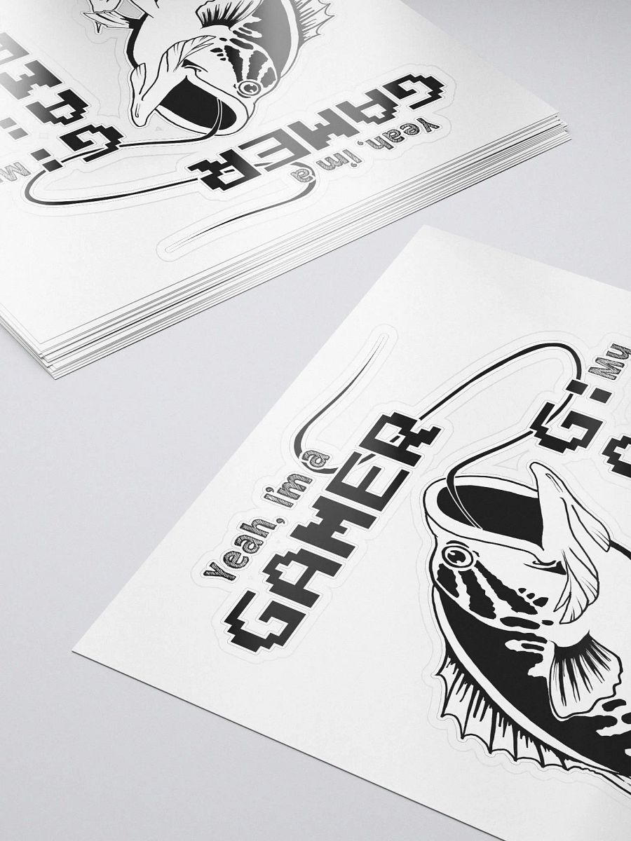 Yeah, I'm a GAMER Sticker B/W product image (5)
