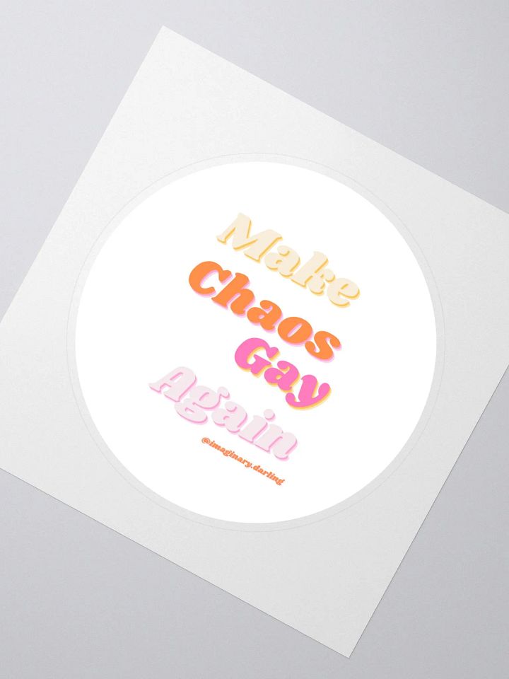 chaotic gay campaign stickers product image (2)