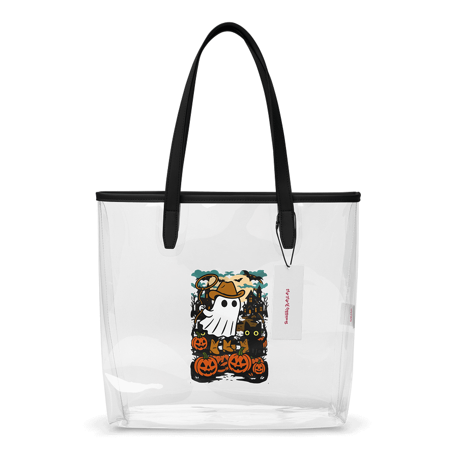 Spooky Cowboy Ghost Clear Tote Bag product image (1)
