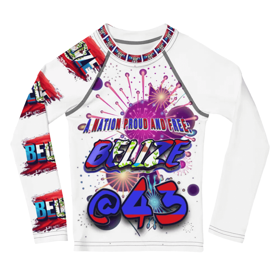 Belize Independence Kids Rash Guard product image (1)
