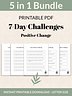 Positive Change Bundle 7-Day Challenges Printable