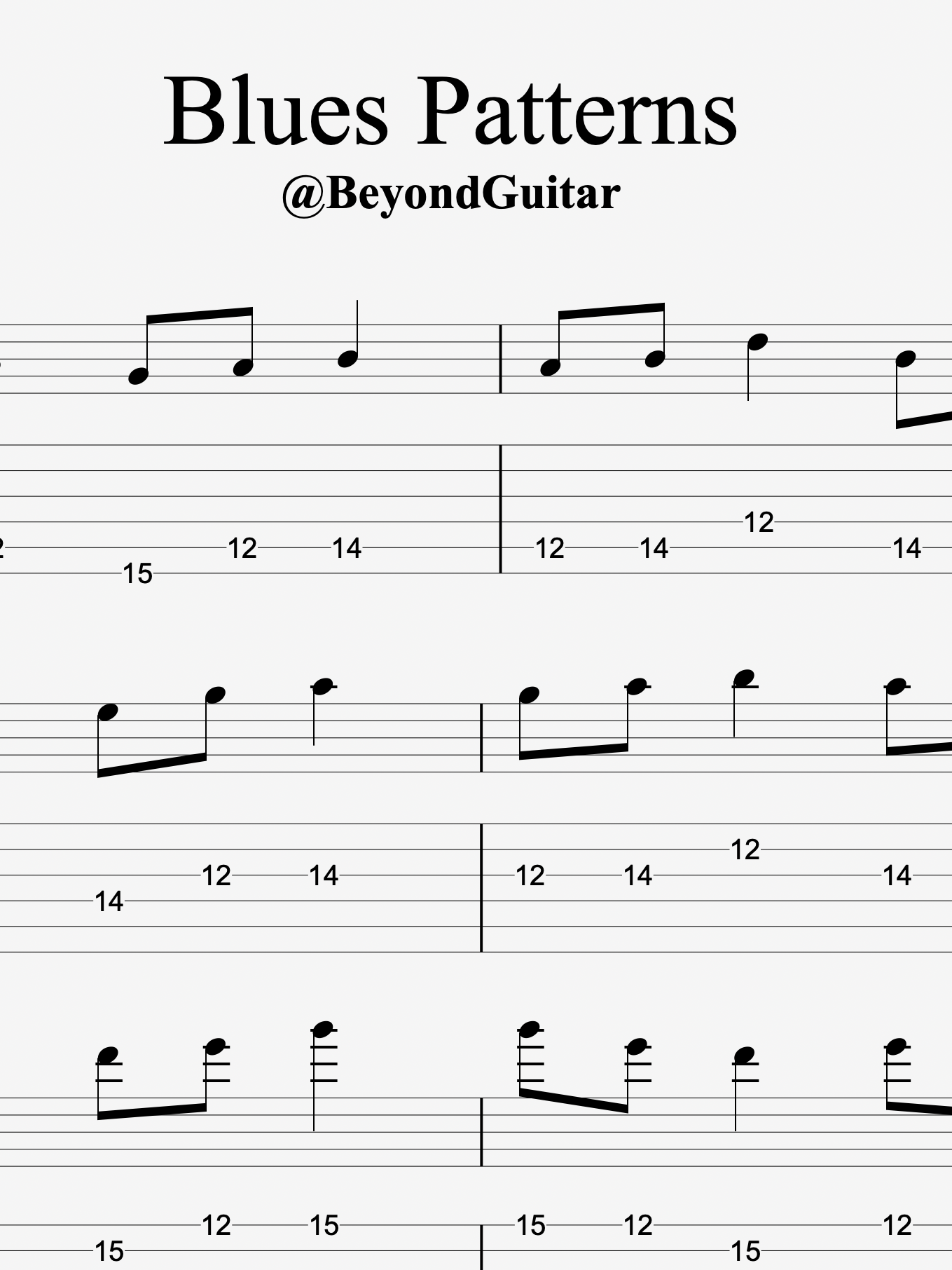 Blues Scale Pattern #1 Tab product image (1)