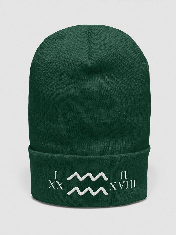 "Aquarius Vision: Waves of Change" Dynamic Motion Embroidered Beanie product image (1)