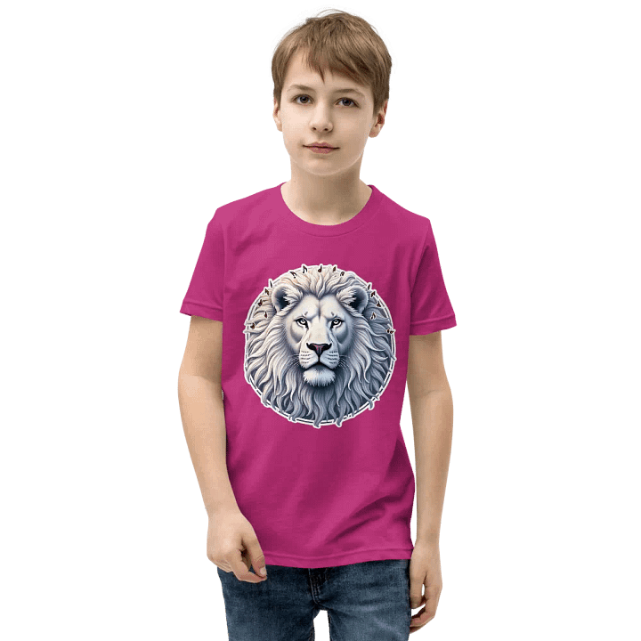 Whimsical White Lion Mane Youth T-Shirt product image (5)