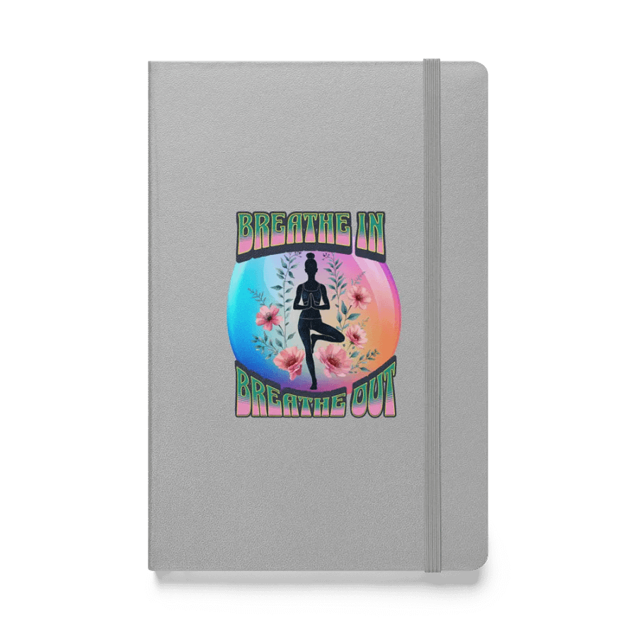 Breathe In Breathe Out Yoga Prana Bound Inspired Hardcover Notebook product image (1)