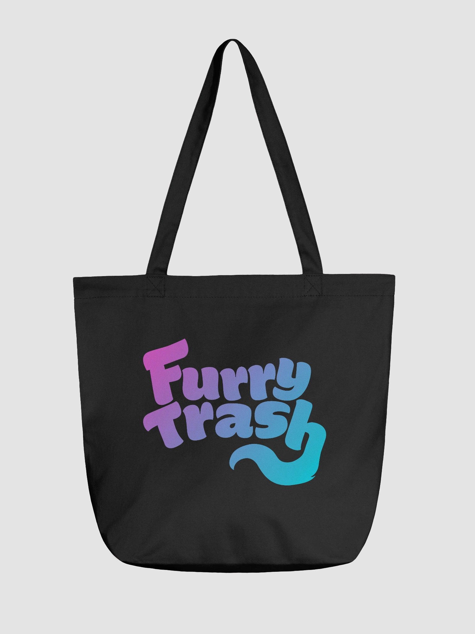 Furry Trash Tote – Bubble Logo (Twilight Gradient) product image (2)