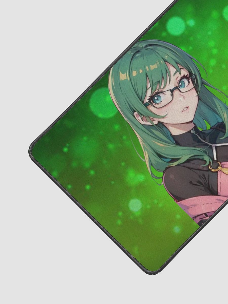 (Green WAIFU) K Desk Mat 12" x 18" product image (2)