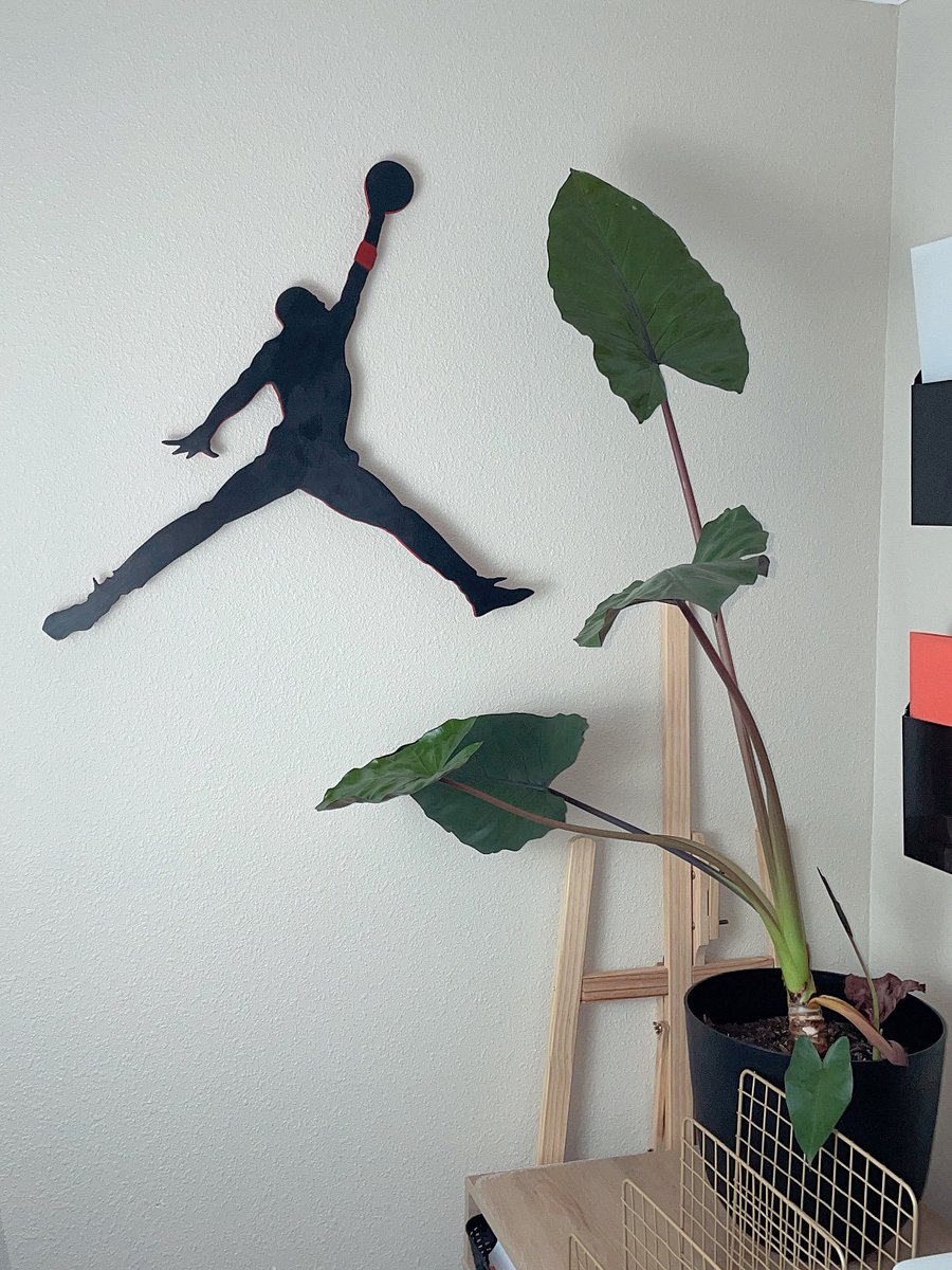 Michael Jordan Wood Wall Art Piece | Handmade | Illuminating product image (3)
