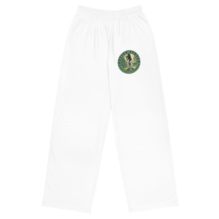 Justice Served White Wide-Leg Pants UNISEX product image (1)