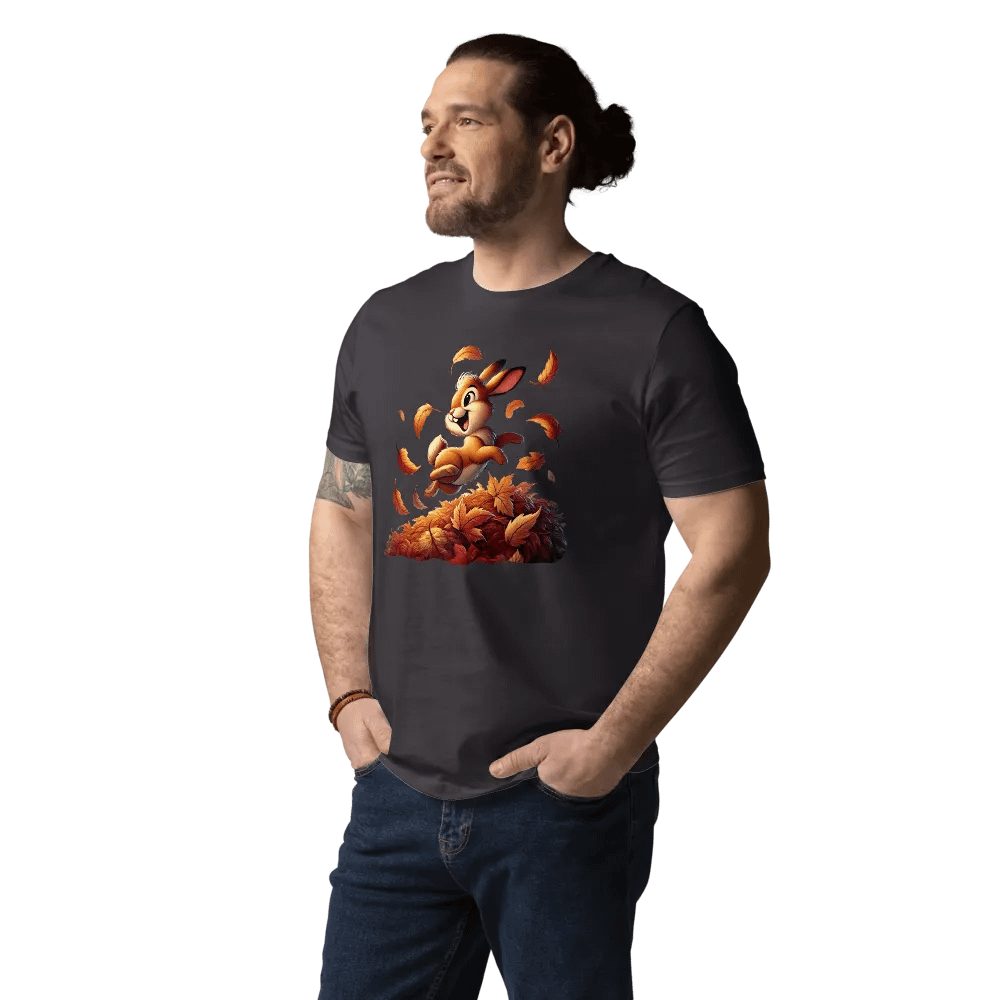 Autumn Leaves Bunny Organic Unisex T-Shirt product image (181)