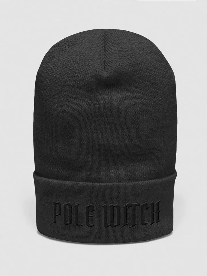 POLE WITCH Blackout Embroidered Beanie product image (1)