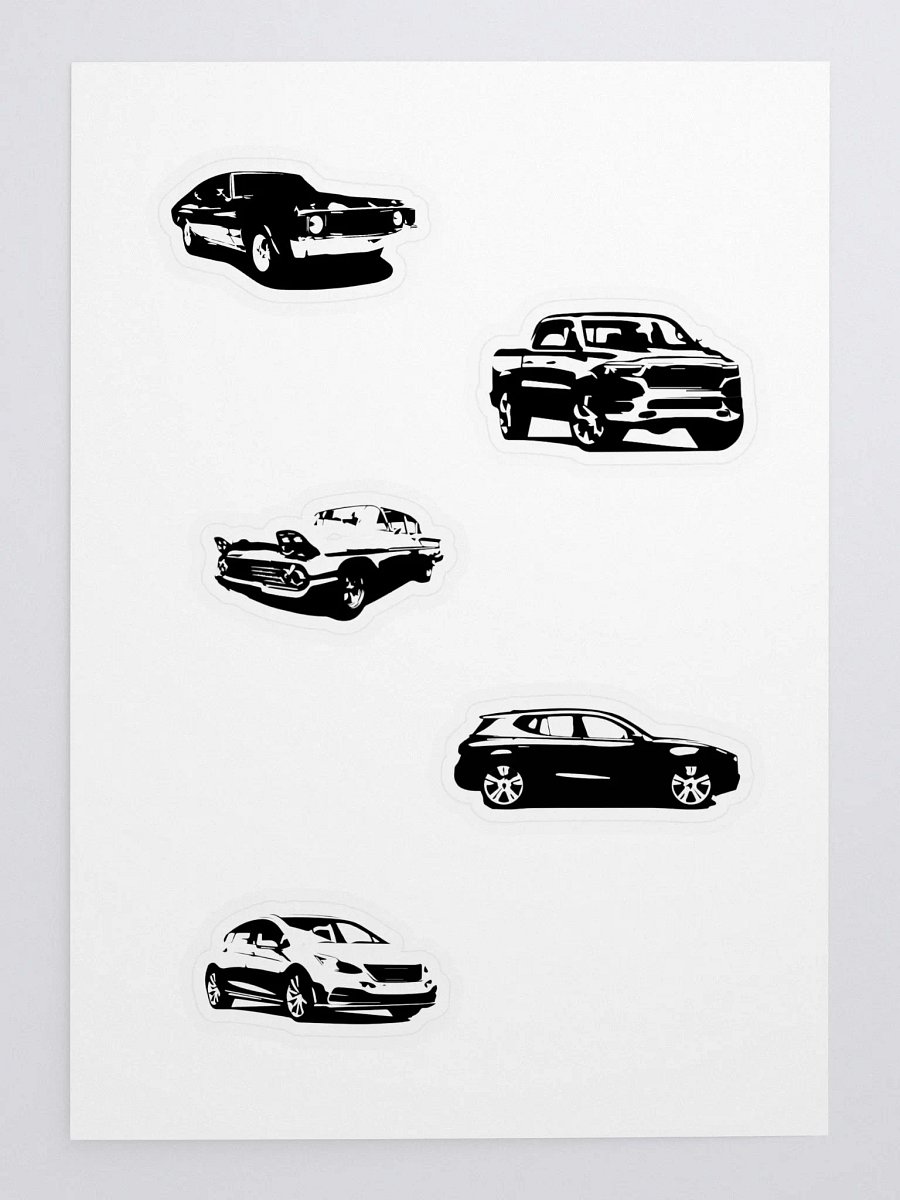 Classic Car Sticker Sheet (5pc) product image (1)