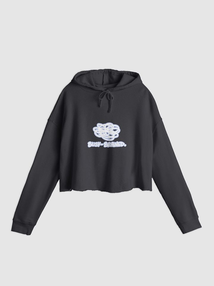BUSY-BRAINED (lined design, #BDCAEF) lightweight cropped hoodie product image (4)