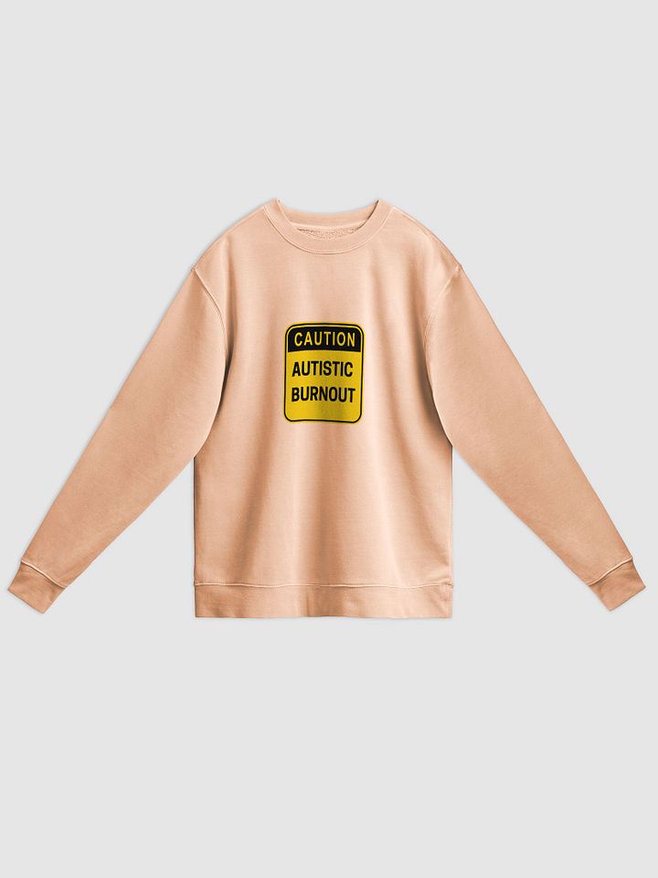 CAUTION: ASD BURNOUT printed pigment crewneck product image (1)