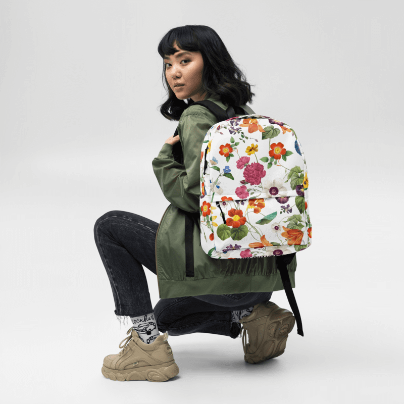 All-Over Printed Tropical Floral Backpack product image (2)