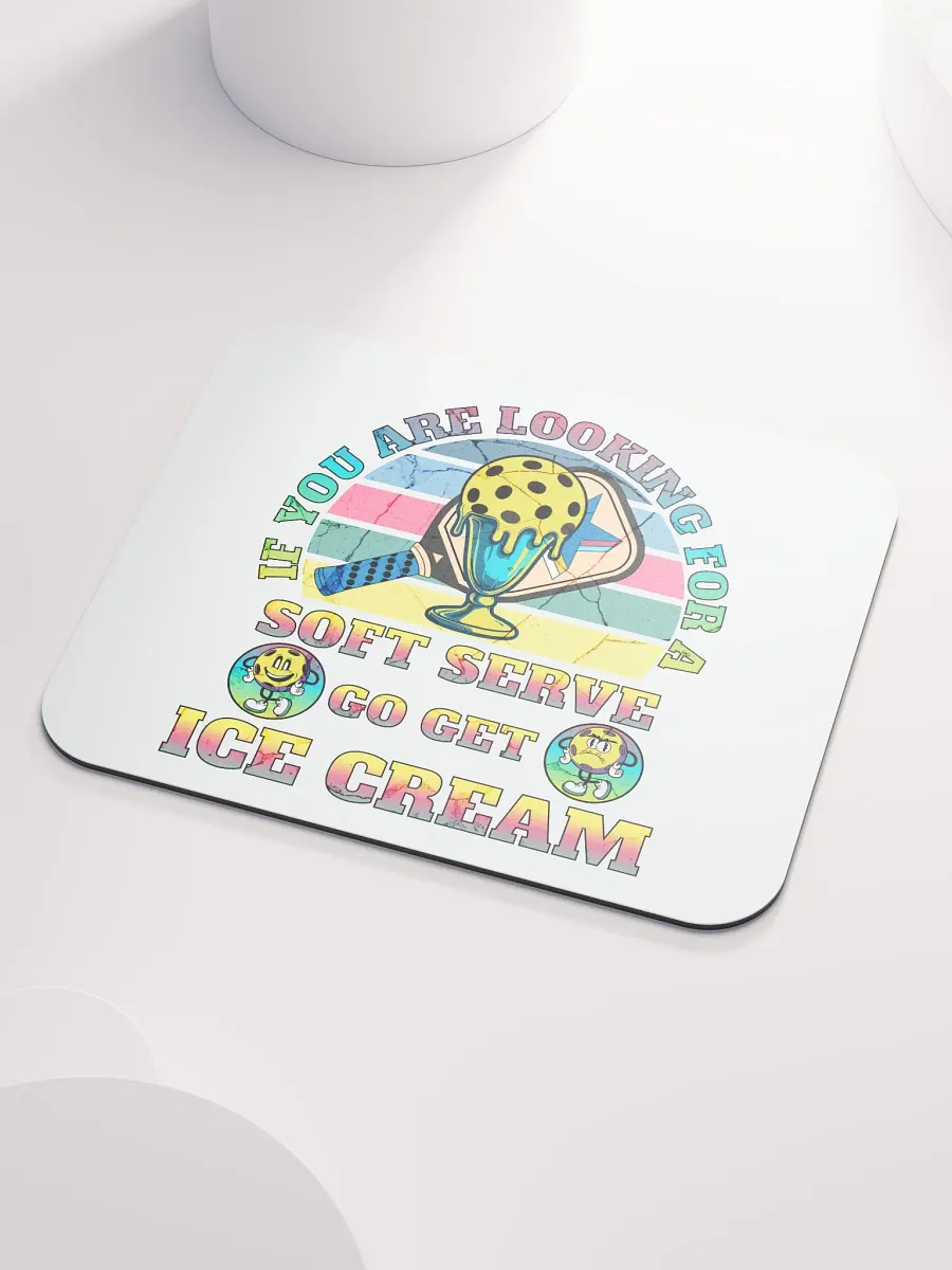 Soft Serve Go Get Ice Cream Pickleball Whimsical Vintage Mouse Pad product image (3)