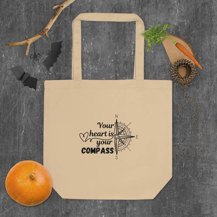 'Your Heart is Your Compass' Eco Tote product image (4)