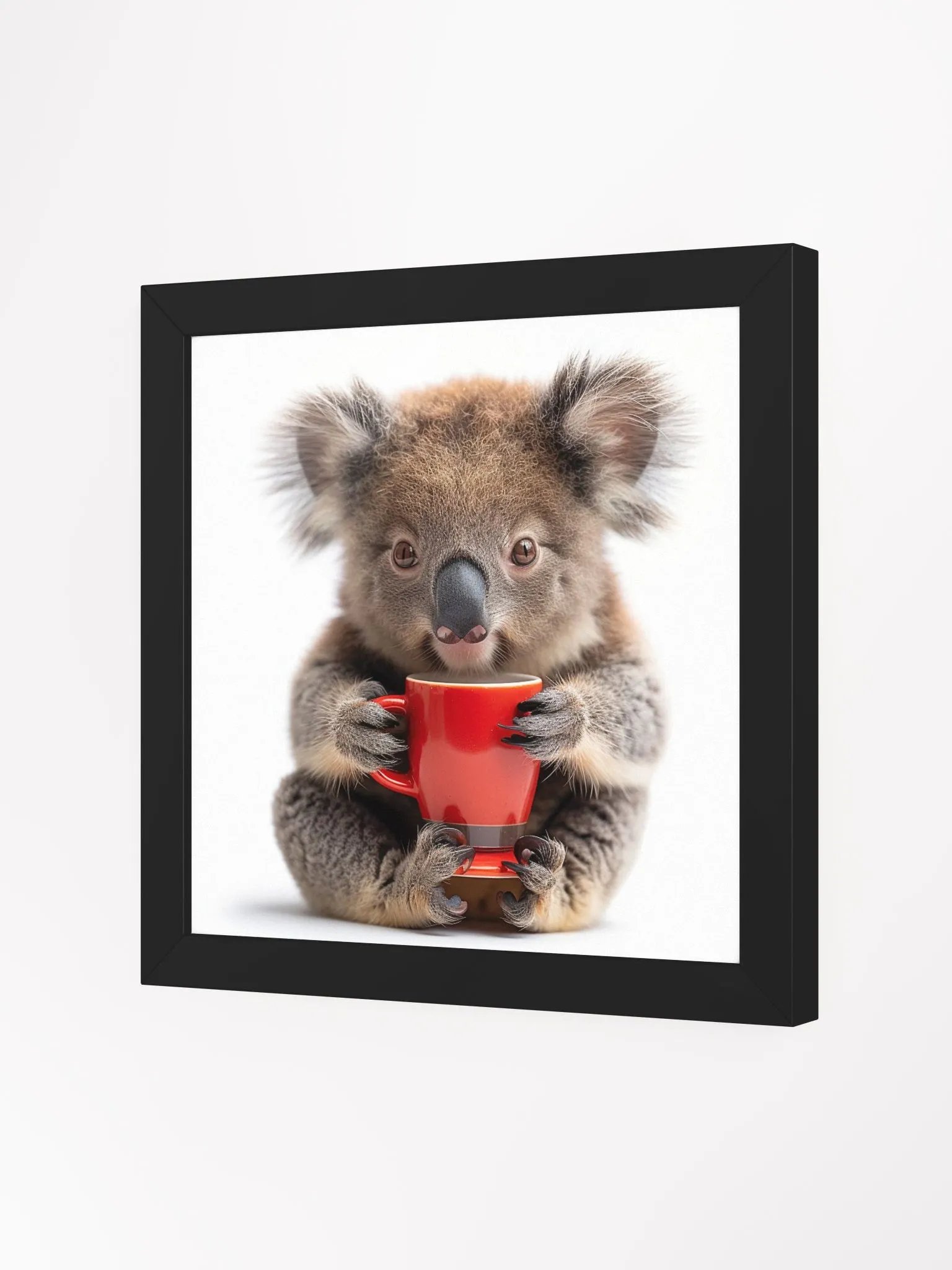 Coffee Lover Cute Baby Koala Bear Wall Art product image (2)