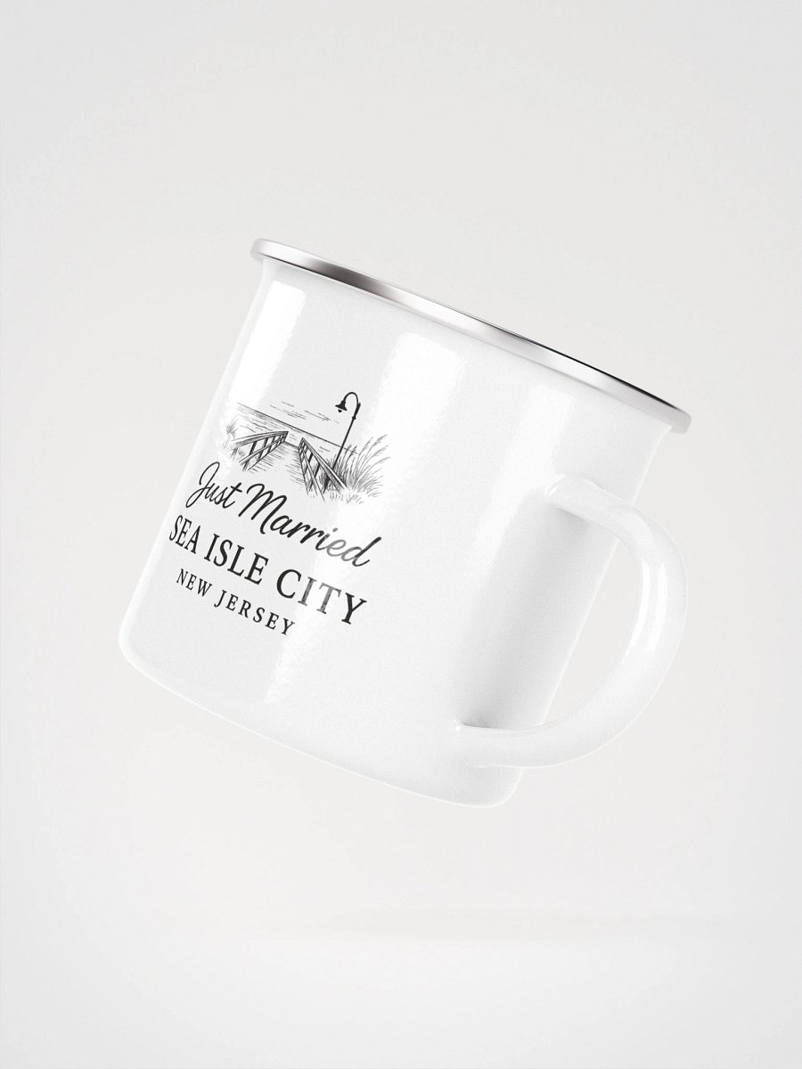Sea Isle City NJ "Just Married" Enamel Wedding Mug product image (3)