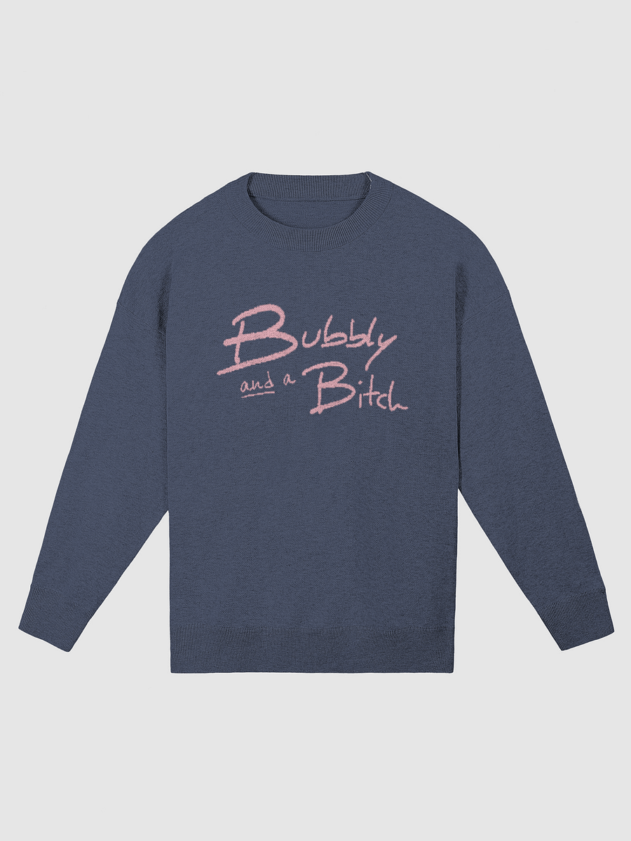Bubbly and a B*tch (navy and pink) knitwear crewneck product image (1)