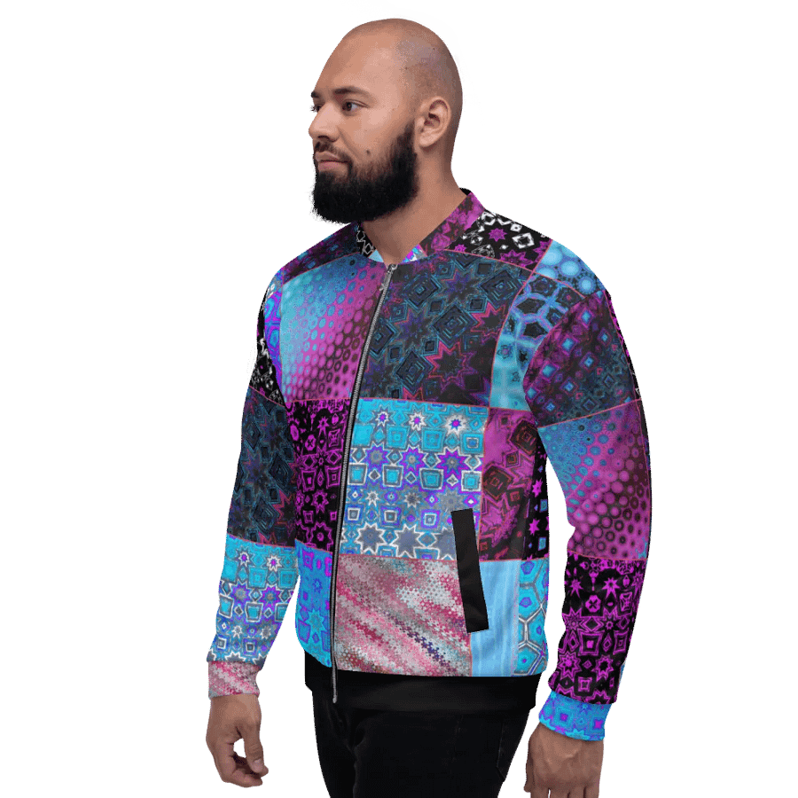 Patchwork Celebration Unisex Bomber Jacket product image (3)