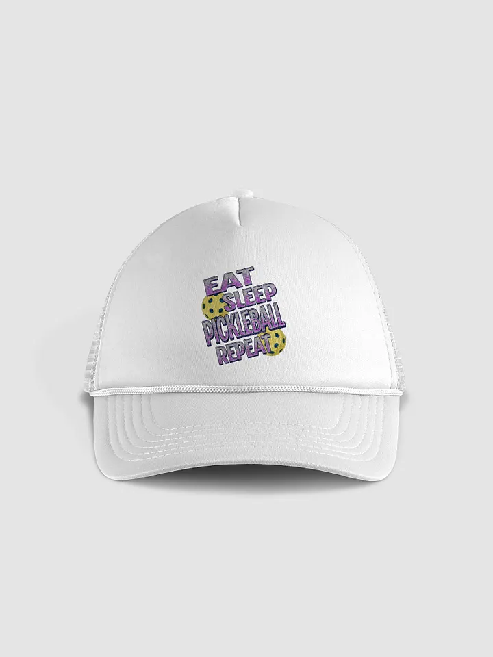 Eat Sleep Pickleball Repeat Angle Passion Foam Trucker Hat product image (5)