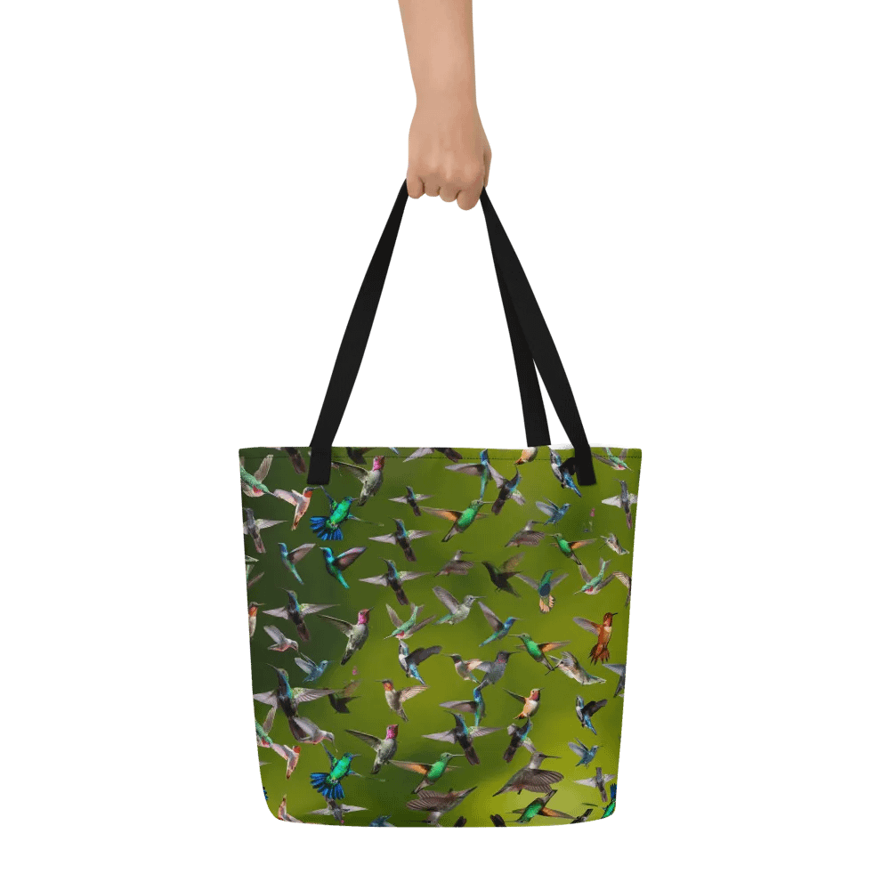 hummingbird All-Over Tote Bag for birders moms dads friends product image (7)