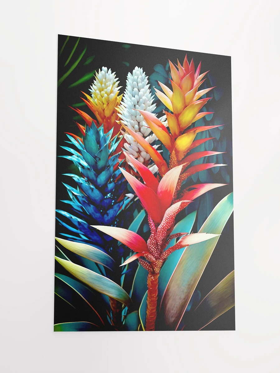 Tropical Aechmea Splendor - Exquisite Bromeliad Botanical Art Print Matte Poster product image (4)